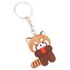 Cute Mini Panda Embroidery Key Dangle Cartoon Animal Pendant Keychain Keyring