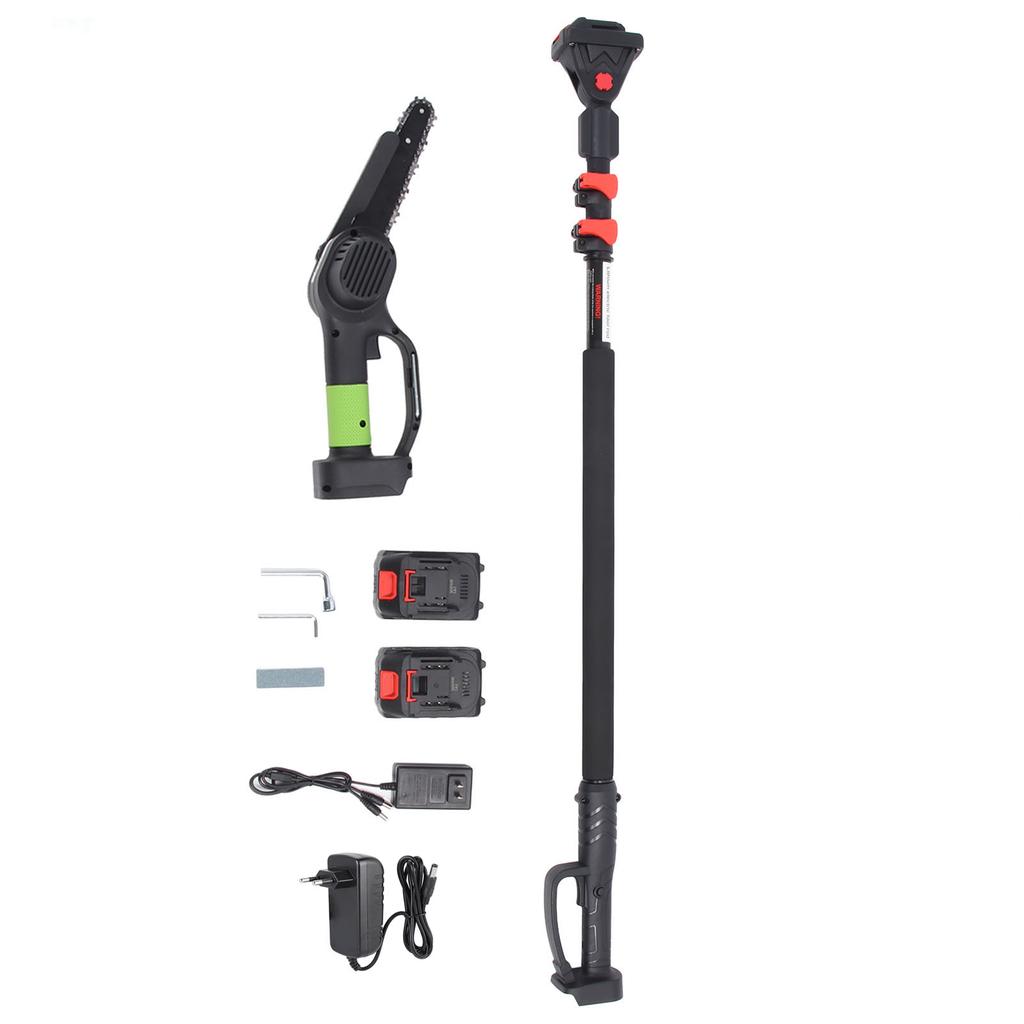 6 Inch Electric Chainsaw with 1.3?2.5m Extendable Pole Cordless Pruning Saw for Branch Trimming AC10