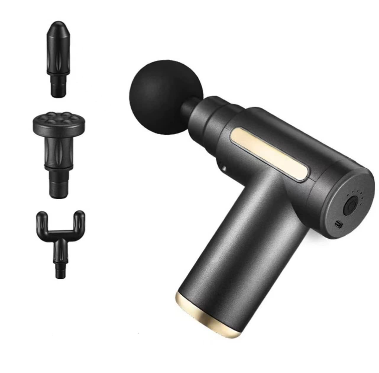 

Mini, lightweight, compact, and portable myofascial release massager with 4 different heads and a Japanese instruction manual (gray)