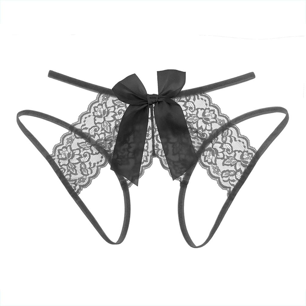 Women's Ladies Sexy Lace Sling Bra Panties Mesh Stitched Lace Pendant Butterfly  Split Sexy Suit