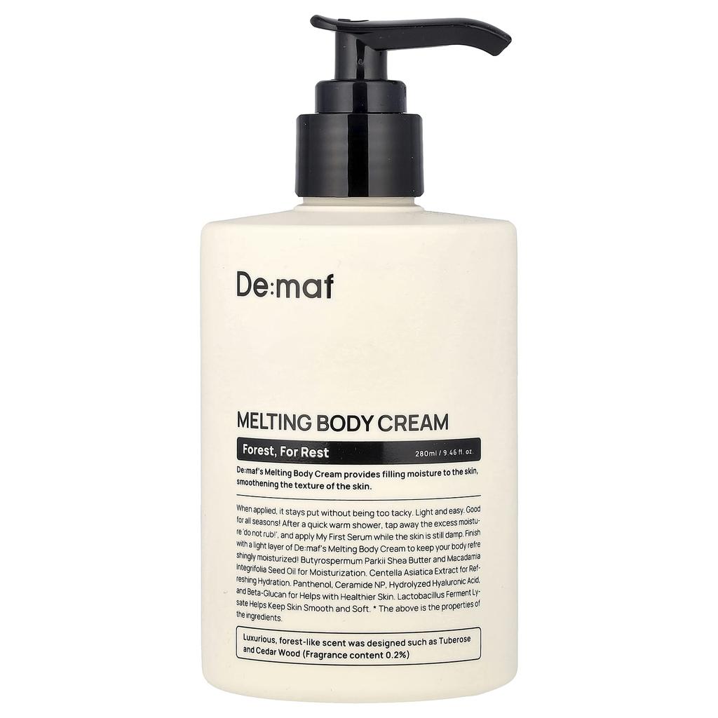 De:maf, Melting Body Cream, Forest, Forest, 280ml (9.46 fl oz)