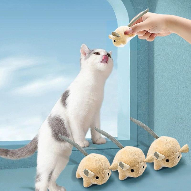 Electric Plush Mouse Catnip Cat Toy Intelligent Self-Playing Kitten Toy Bite-resistant Interactive Cat Toy Supplies