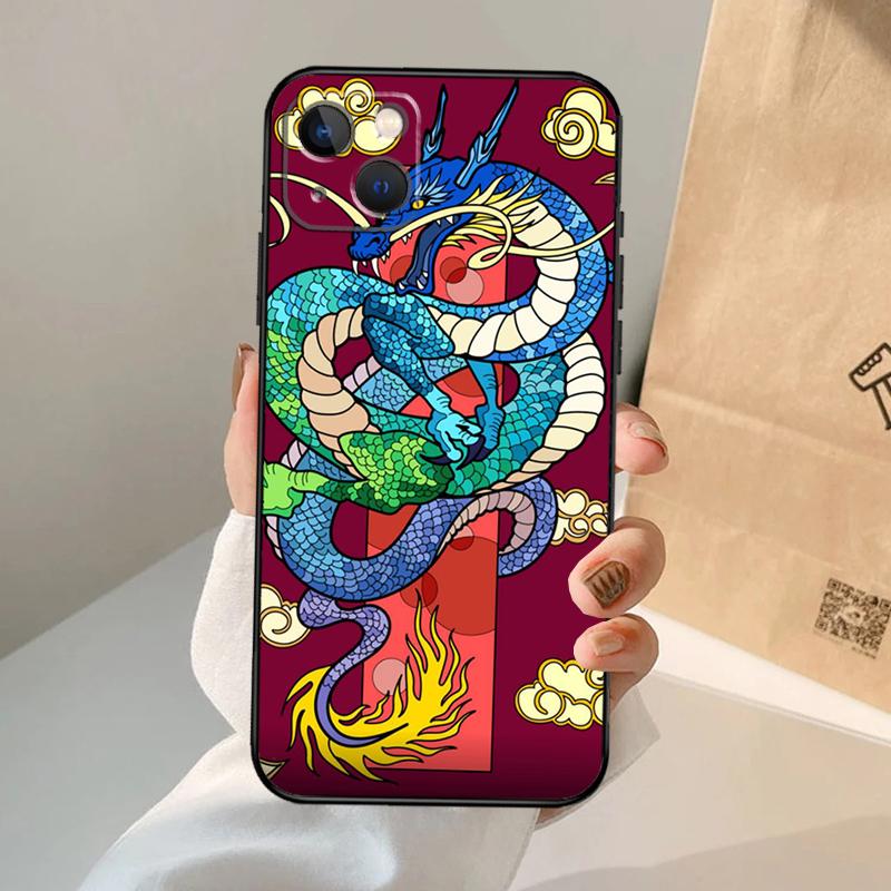 Fashion Chinese Dragon Phone Case For iPhone 17 Air 16 15 14 11 12 13 Pro Max 12 13 Mini 15 16 Plus 16e Cover Coque