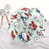 Hello Kitty,Friends Automatic Folding Umbrella-Simple 8-Rib Design, Bright Cartoon Pattern, Durable Iron Frame, Suitable For Travel, Outdoor