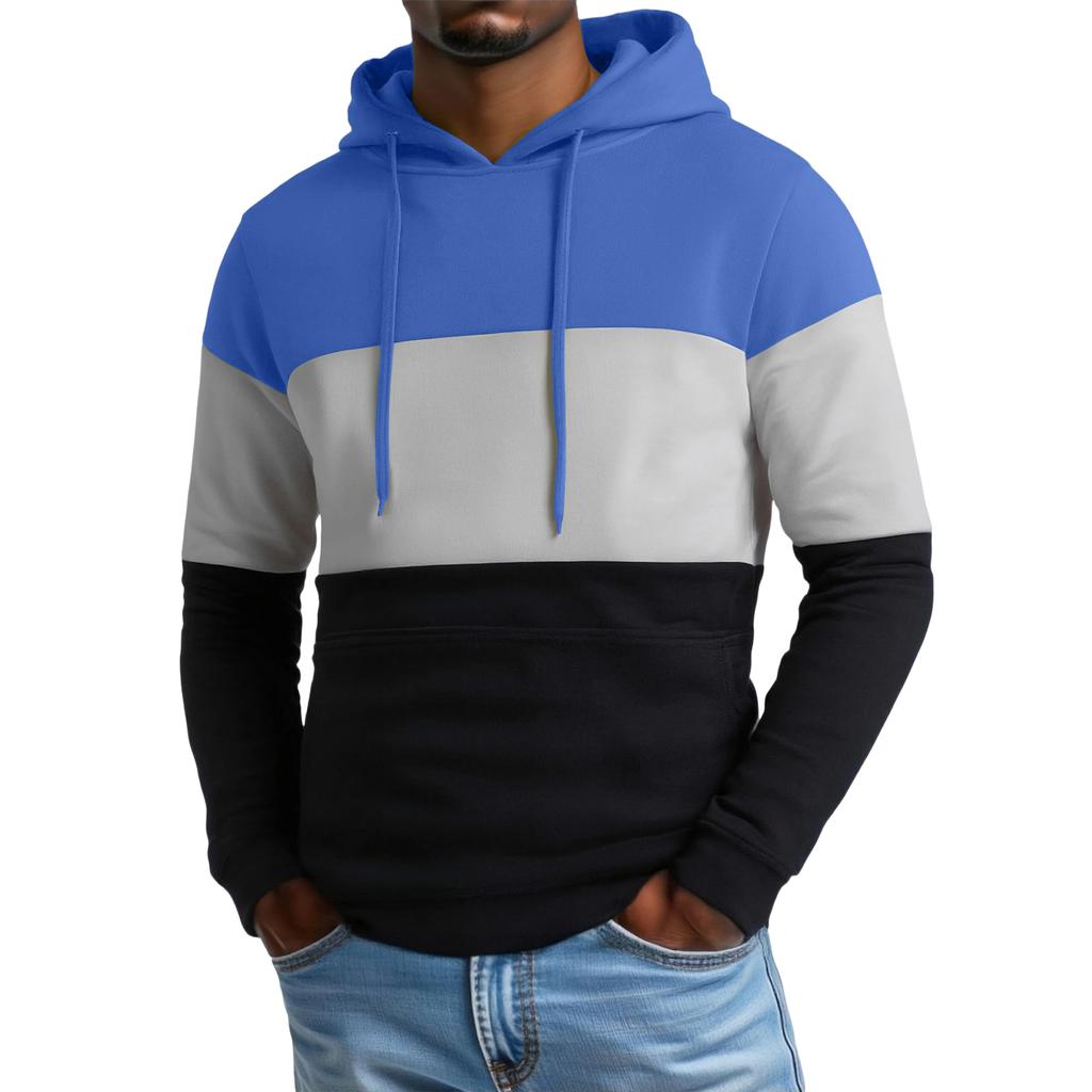 Herren Amerikanischer Trend Locker Freizeit Farbpassend Kapuzen