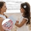 Pack of 10 Elegant Snowflake Shaped Hair Clip Dainty Barrette Headwear Accessory Stylish Snowflake Hairpins for Women