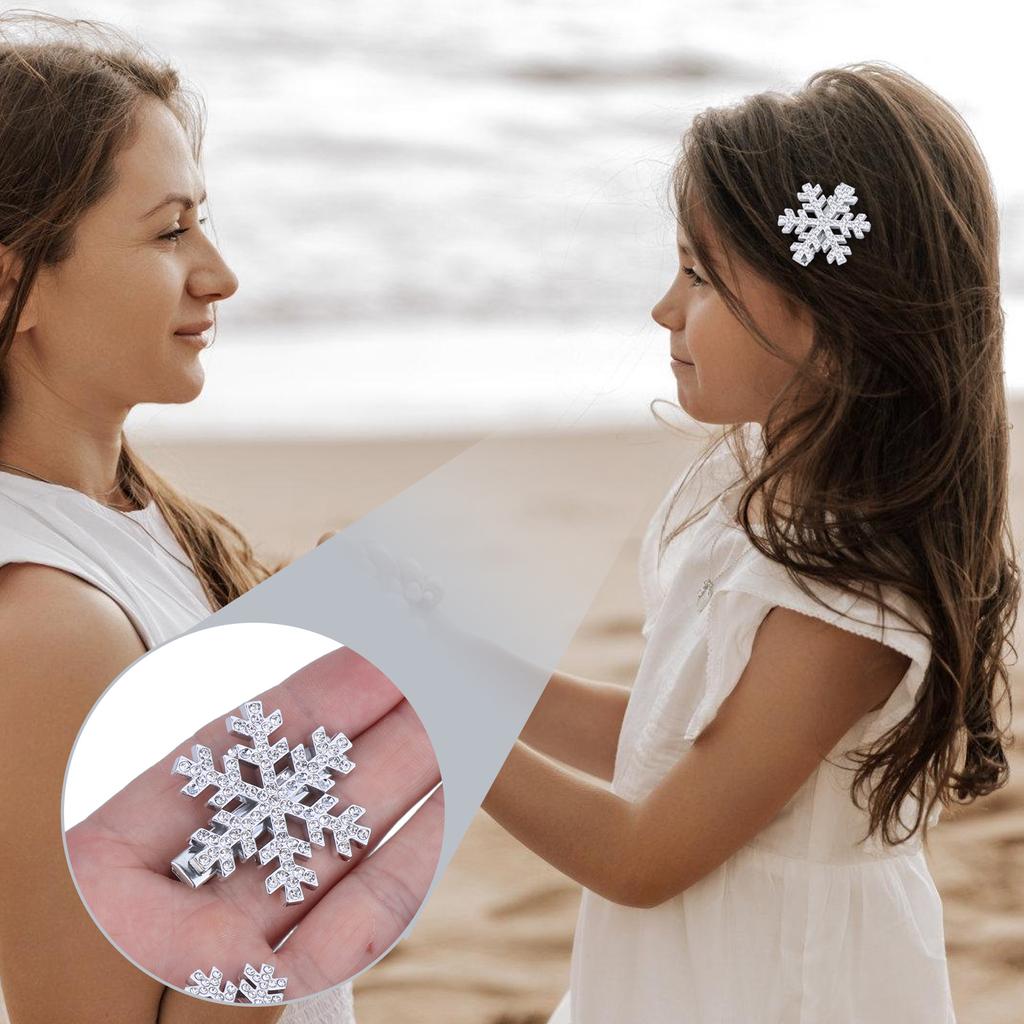 Paket med 10 Eleganta Hårspännen i Snöflingeform Delikata Hårspännen Håraccessoarer Stilfulla Snöflingehårnålar för Kvinnor