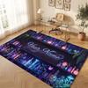 Personalized Name Designs Theme Crystal Velvet Floor Rug Personalized Custom Name Text Warm Carpet Home Decoration