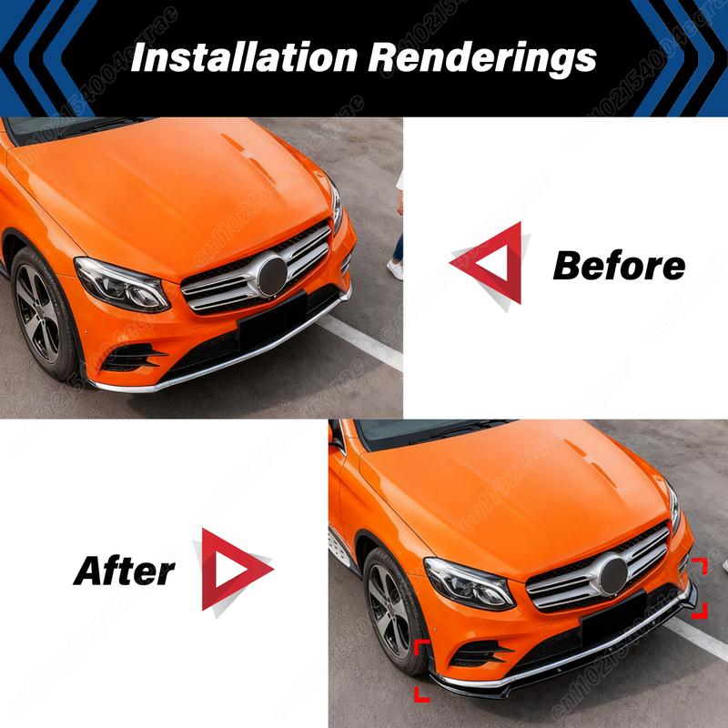 For Mercedes Benz GLC Class X253 C253 2016 2017 2018 2019 Front Bumper Spoiler Lip AMG Diffuser Splitter Guard Body Kit Auto
