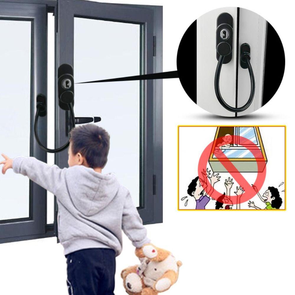 Anti-theft Window Limiter Thickened Window Stopper Window Restrictors Door Lock Child Safety