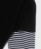 CARGOBROS FOR WOMAN Star Layered Long Sleeve T-Shirt (Black/White)