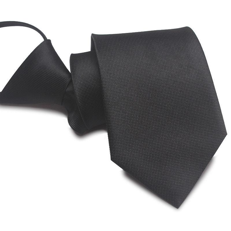 Men's 8cm No-Knot Zipper Tie - Easy-Pull Business Formal Tie