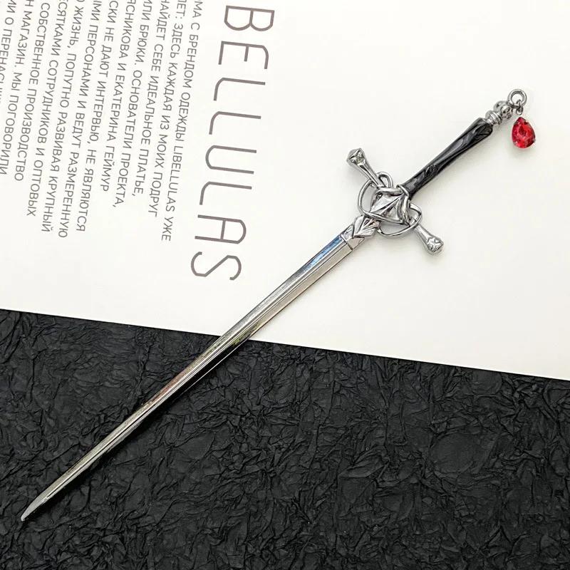 New Punk Metal Sword Hairpin Chinese Simple Hair Sticks for Women Diy Hairstyle Design Tools Accessories Dropshipping
