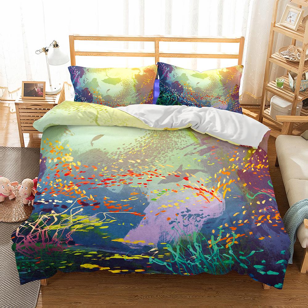 Comforter Kids Bedding Set Printed Sea World Twin Full Queen King Size Bed Sets High-Quality Designer Home Textile 2021 Beddings