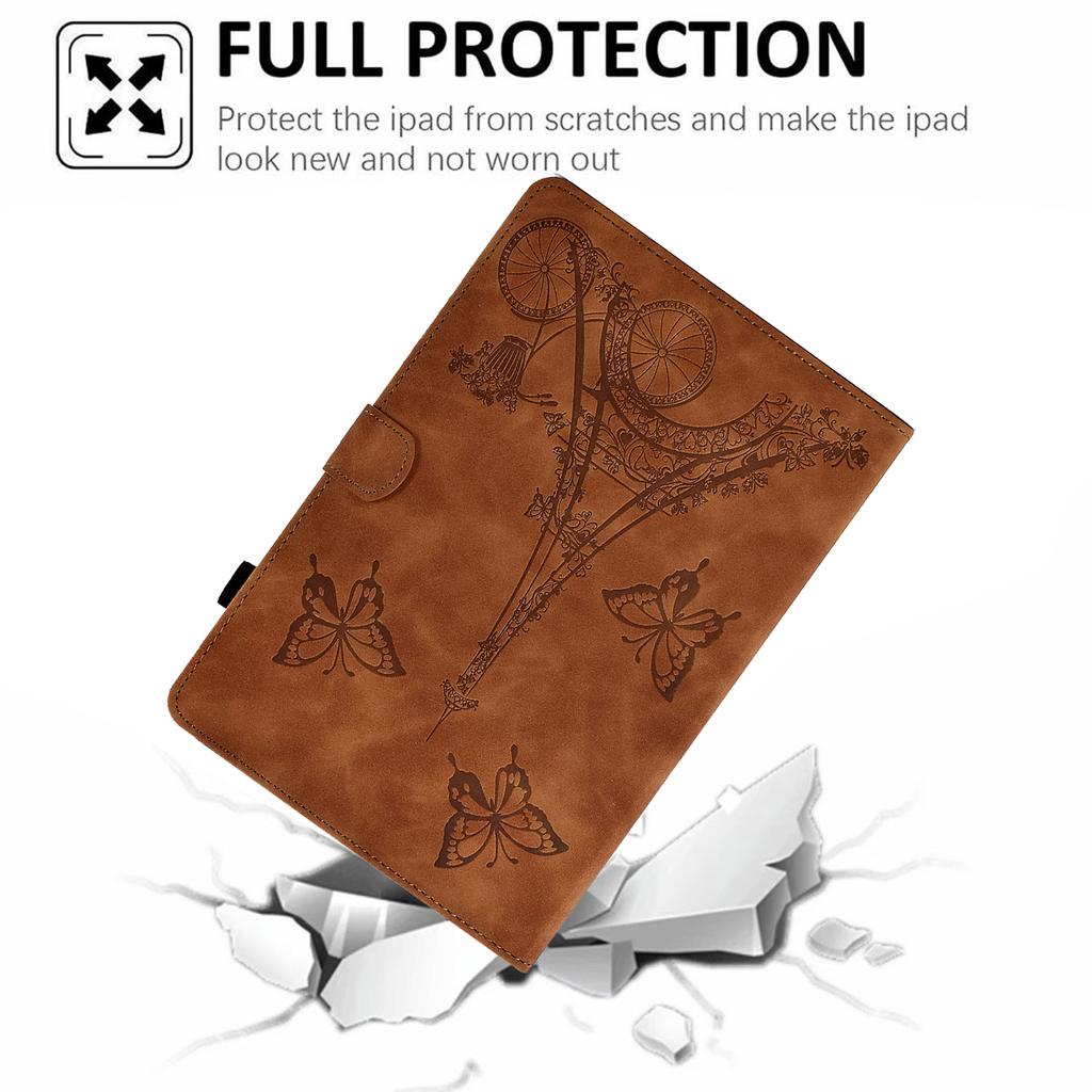For Lenovo Tab M11/Xiaoxin Pad 11 2024 Case Microfiber Leather Iron Tower Pattern Tablet Cover
