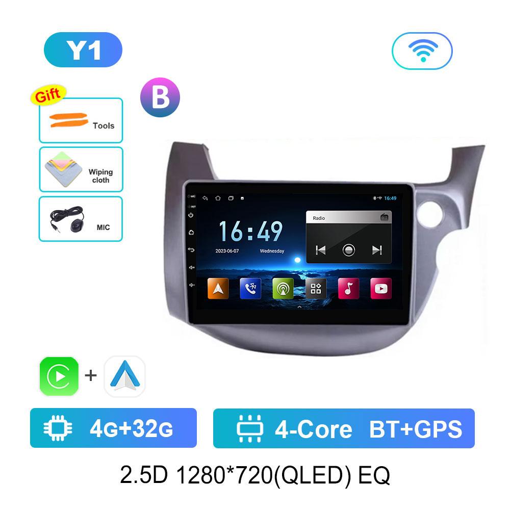 Bluetooth DSP Stereo Car Video Multimedia Player for HONDA FIT JAZZ 2008 - 2013 WiFi Android System 4G GPS QLED Touch Screen