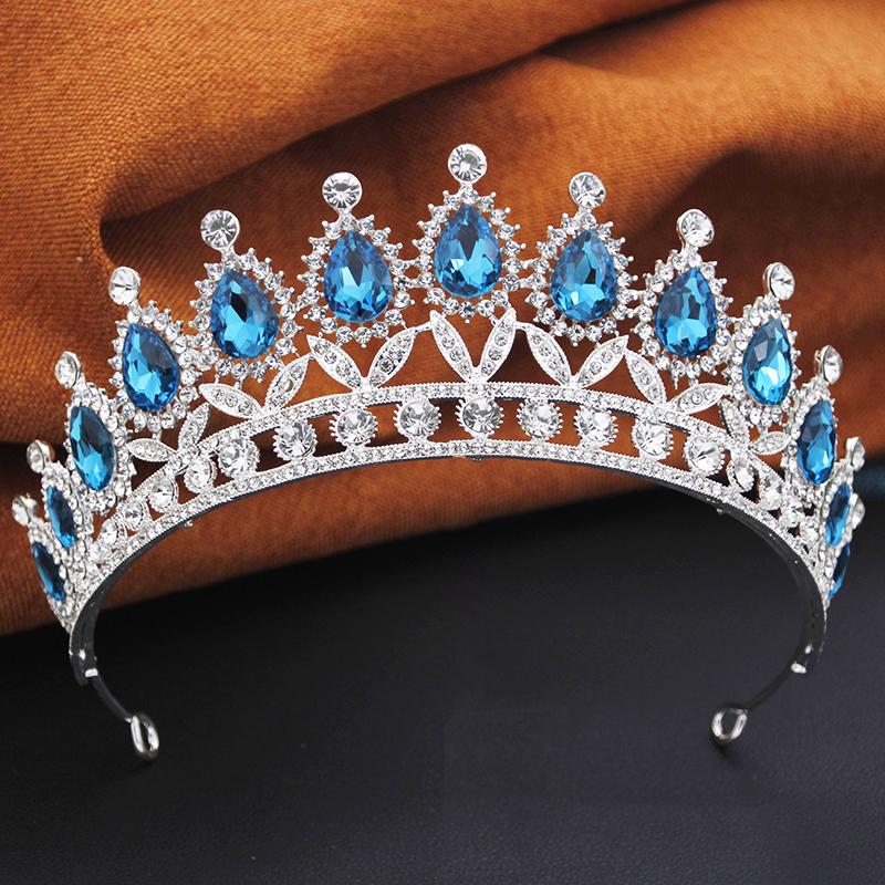 Princess Tiara Crown Headband for Women Elegant Queen Bridal Bride Headwear Hair Jewelry Gift for Wedding Dress Accessories