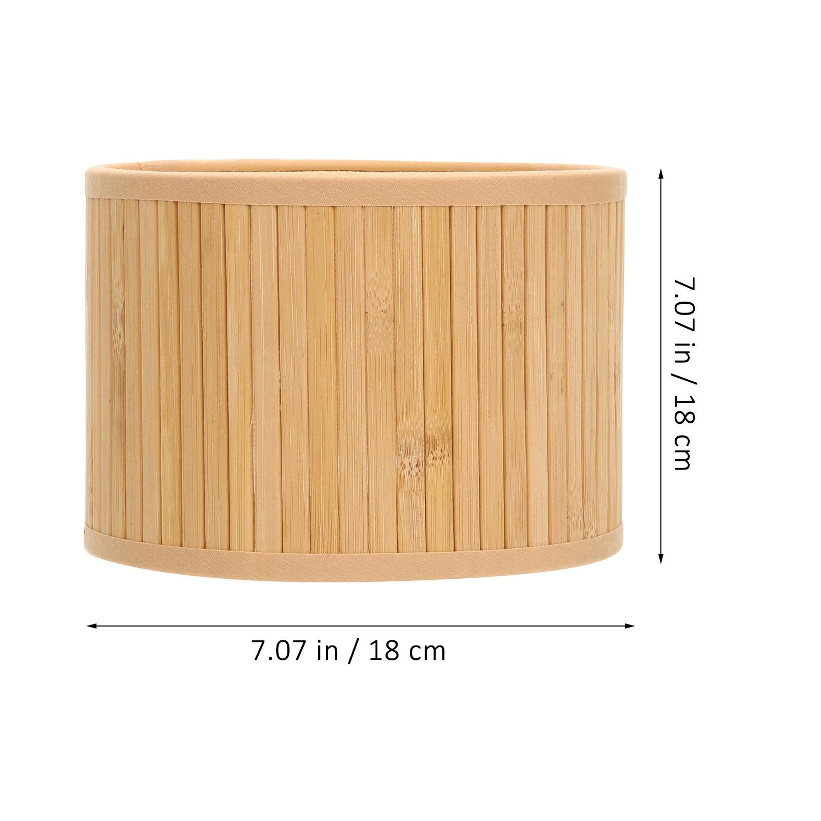 

Small Bamboo Lampshade Retro Style Compatible E27 E14 Lamp Cover for Desk Wall Floor Table Lamp Light Accessories хаки
