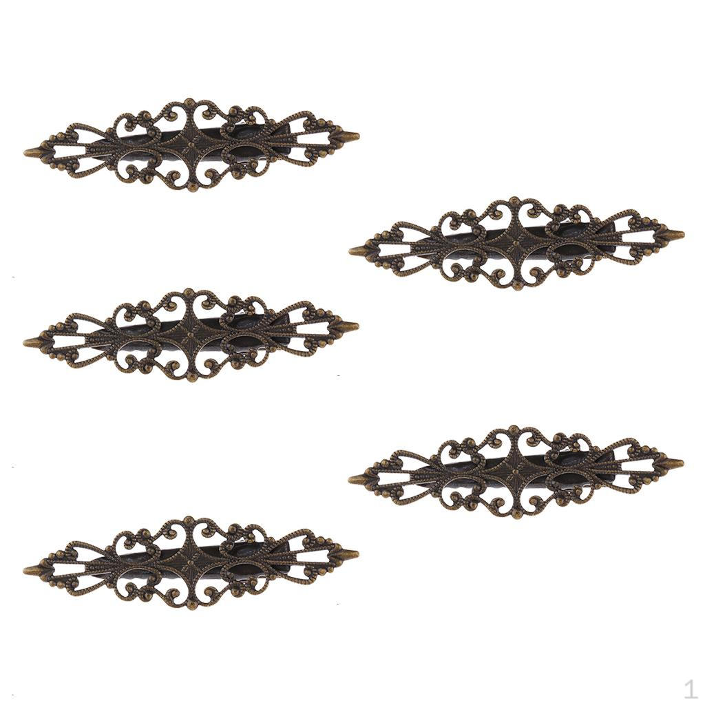 5 Hair Clips Alligator Clip Woman Decor Hairdressing Copper
