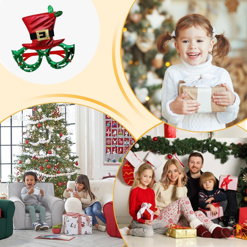 Lustige Weihnachtsbrillen Kostüm Brillen Requisiten Für Weihnachtsfeier Dekorationen Brillenrahmen Für Urlaubsmitbringsel