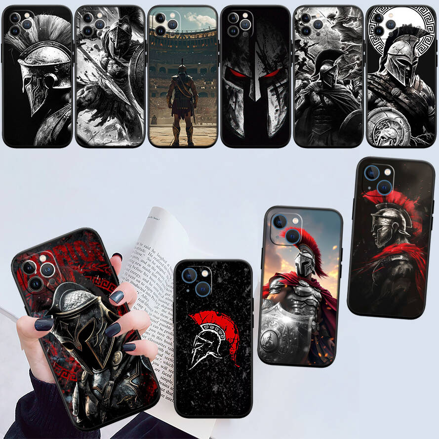 Spartan Warrior Shockproof Phone Case for iPhone 6 6s 7 8 11 12 13 14 15 16 17 16E XS Pro Max XR X SE Air