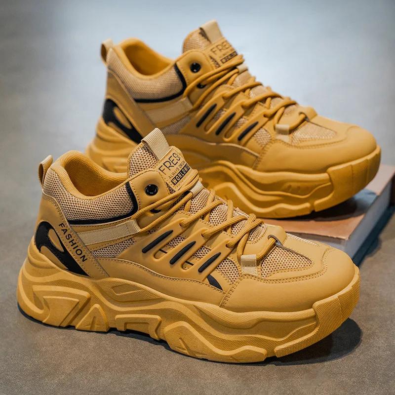 

Men Winter Spring Autumn Casual Sports Sneakers ThickSole Men s Fall Stylish Versatile Thick Sole Height Boosting Running Shoes 40