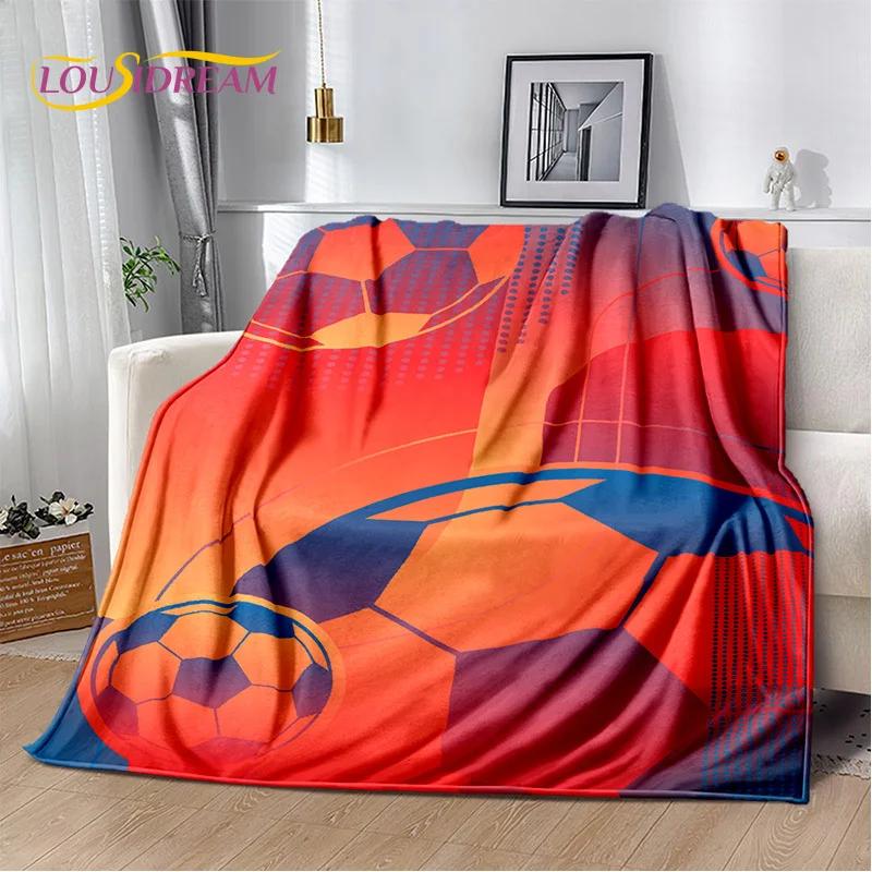 Football Field Soccer Sport Cartoon 29 Style Soft Blanket,Soft Throw Blanket for Home Bedroom Bed Sofa Travel Cover Child Gift