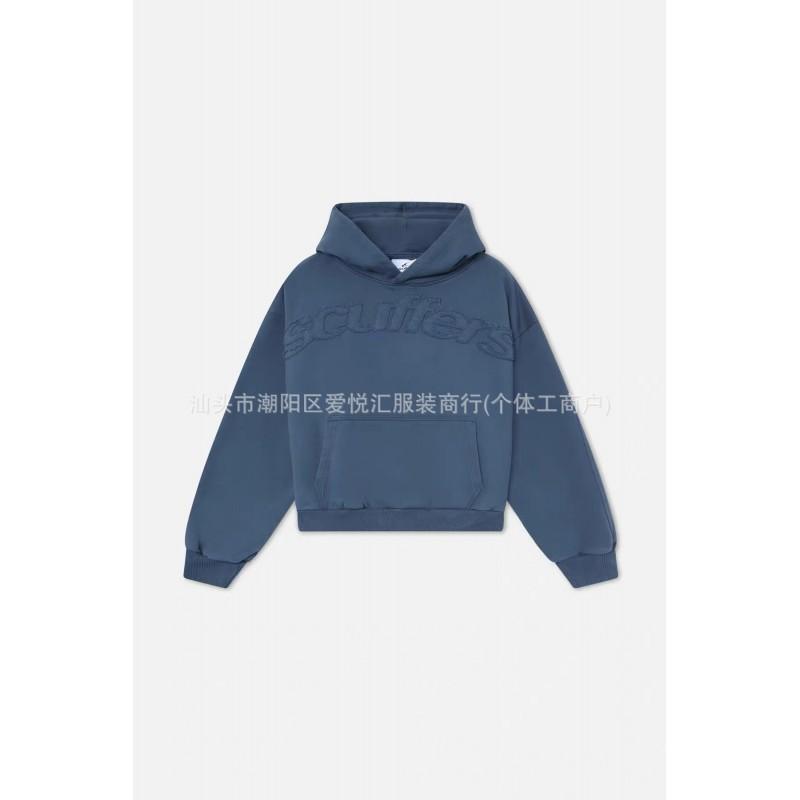 Unisex Oversized Hooded Sweatshirt With 3D Washed Print Vintage Style Casual Wear