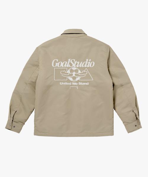 Goalstudio Embroidery Padded Shirt Jacket-Beige