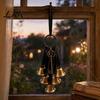 Poignée de porte légère Carillon Clochettes de sorcière pour protection de bouton, Suspendu fait main Accroche métallique au son doux, Cloche décorative vintage Boho Maison