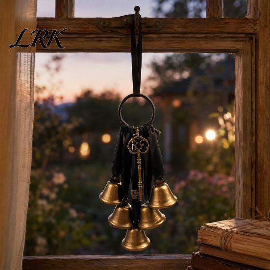 Poignée de porte légère Carillon Clochettes de sorcière pour protection de bouton, Suspendu fait main Accroche métallique au son doux, Cloche décorative vintage Boho Maison