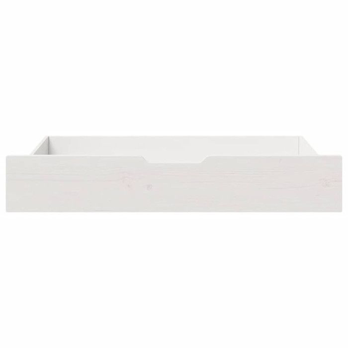 Under-bed Drawers 2 Pcs White 90x55x16 Cm Solid Pine Wood
