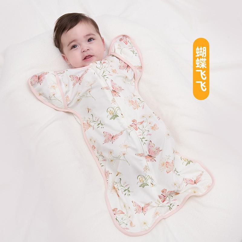 Bamboo Cotton Swaddle Sleep Sack Newborns Anti Startle Wrap Lightweight Baby Sleeping Bag A-Class Safe