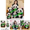 Cute Panda Plush Toy, Long Fur Soft Stuffed Animal, 30cm/55cm Height, Pp Cotton Filling