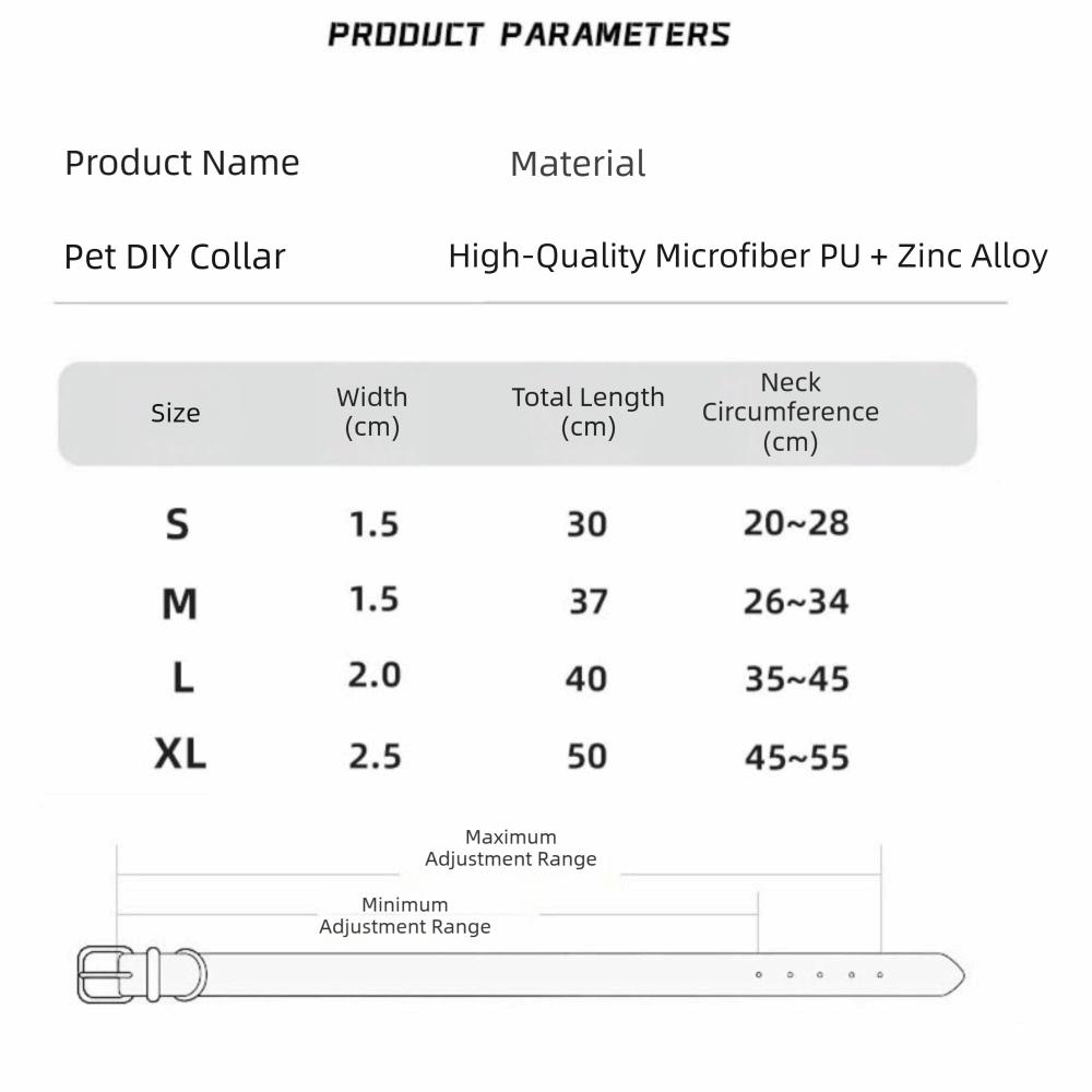 Dream Colored Bead Pet Collar PU Leather Cat Collar Adjustable Adjustable Collar  For Puppy