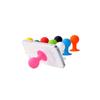 Silicone phone holder with suction cup and round head, red
