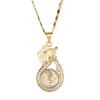Southeast Asia Gold-Plated Copper Windmill Pendant Necklace for Women