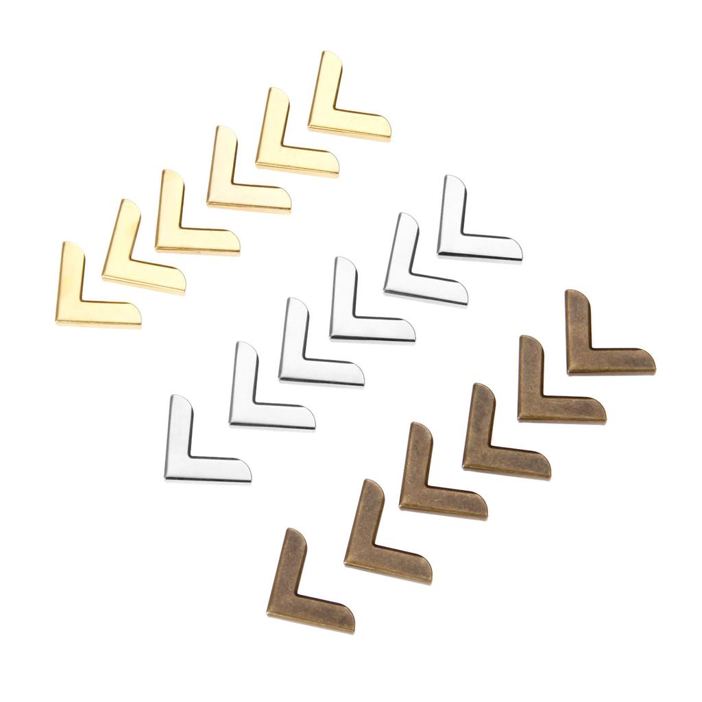 20 Pcs Zinc Alloy Book Scrapbooking Albums Menus Folders Collar Corner Protectors Decorative Corner Brackets Furniture Hardware
