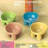Elevated Cat Bowl With Stand - Durable Plastic Pet Food & Water Dish, Sleek Modern Neck-Friendly Feeding For Cats & Dogs