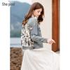 Women's New Chinese Style Spliced Denim Jacket