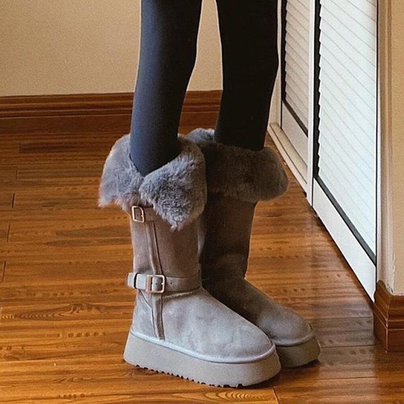 2026 Winter New Thick Bottom and Velvet Thick Tall Snow Boots for Women
