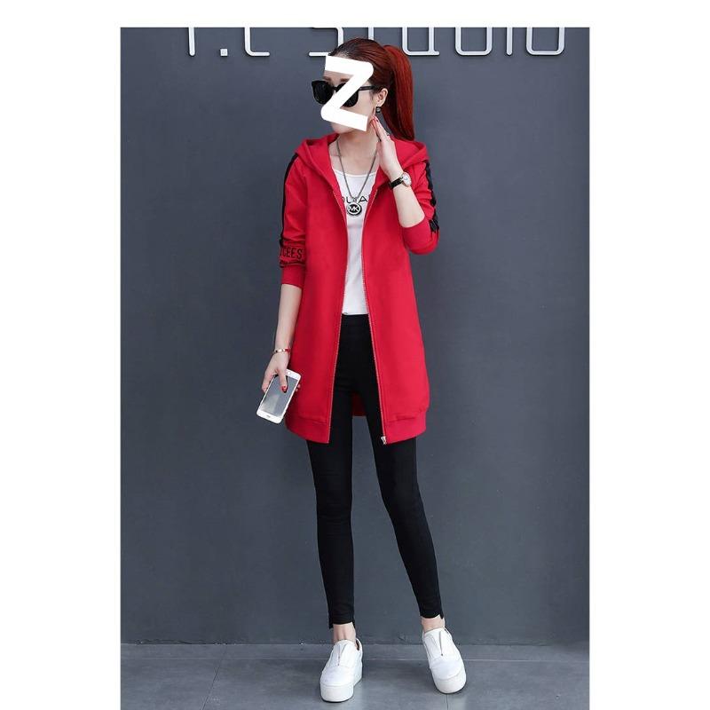 Kleidung.Herbst und Winter Neu Samt gefütterter Kapuzenpullover Langer Strickmantel Studentinnen Koreanische Version Lockerer Cardigan Bluse Damenbekleidung.