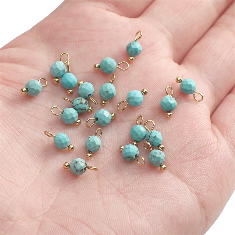 

4 мм 5 шт./пакет Невеликий природний камінь Кулон DIY Браслет Намисто Сережки Ювелірні аксесуари 4mm 5pcs/bag