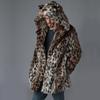 Cappotto di pelliccia da uomo nuovo autunno e inverno modello leopardato cappotto di media lunghezza giacca a vento calda e ispessita da uomo casual