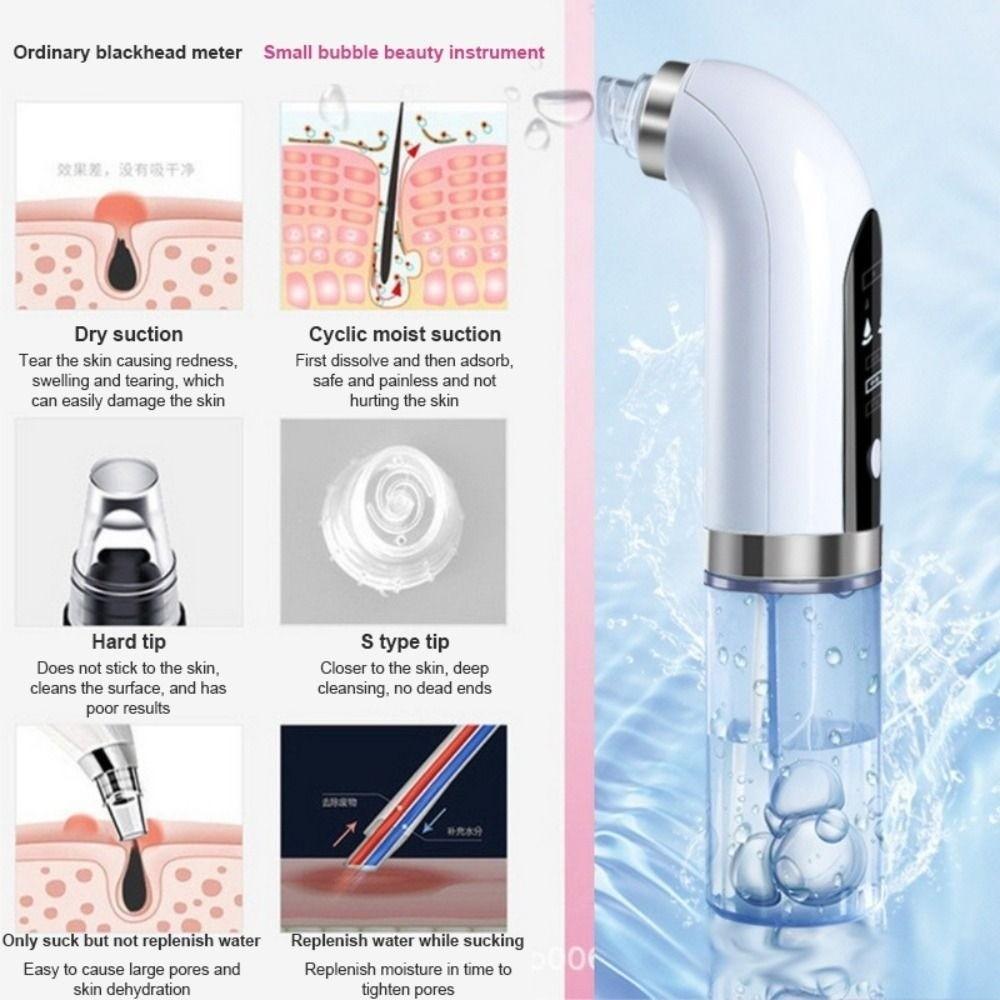 USB Rechargeable Pore Vacuum Deep Cleaning Facial Cleaning Tools Blackhead Remover Home Spa