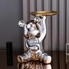 Ceramic Colorful Plating Bear Storage Box Home Living New Room Desktop Storage Tray Decorative Statue Money Box Ornaments