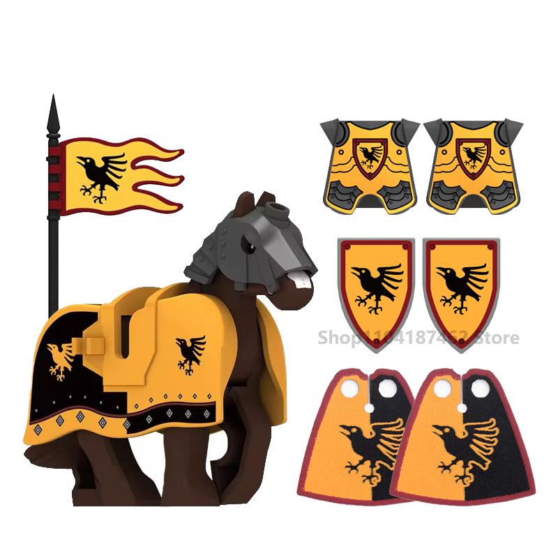 

Средневековый римский рыцарь легионер строительный блок замок зеленый дракон лес волк боевой конь дракон лев щит доспехи плащ кирпичные игрушки