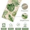 Seliem Summer Palm Leaves Tropical Greenery Table Runner, Monstera Home Kitchen Dining Plant Decor, Spring Seasonal Decorations Indoor Outdoor Hawaii