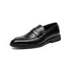 Men's Fashion Slip-on Business Casual Leather Shoes: Trendy and Formal for Weddings and More