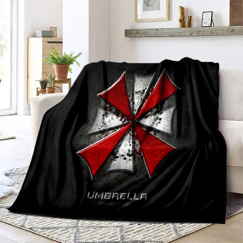 The sci-fi game Resident Evil features the Umbrella Corporation blanket a soft home furnishing nap decoration a warm Sherpa blanket for all seasons U3